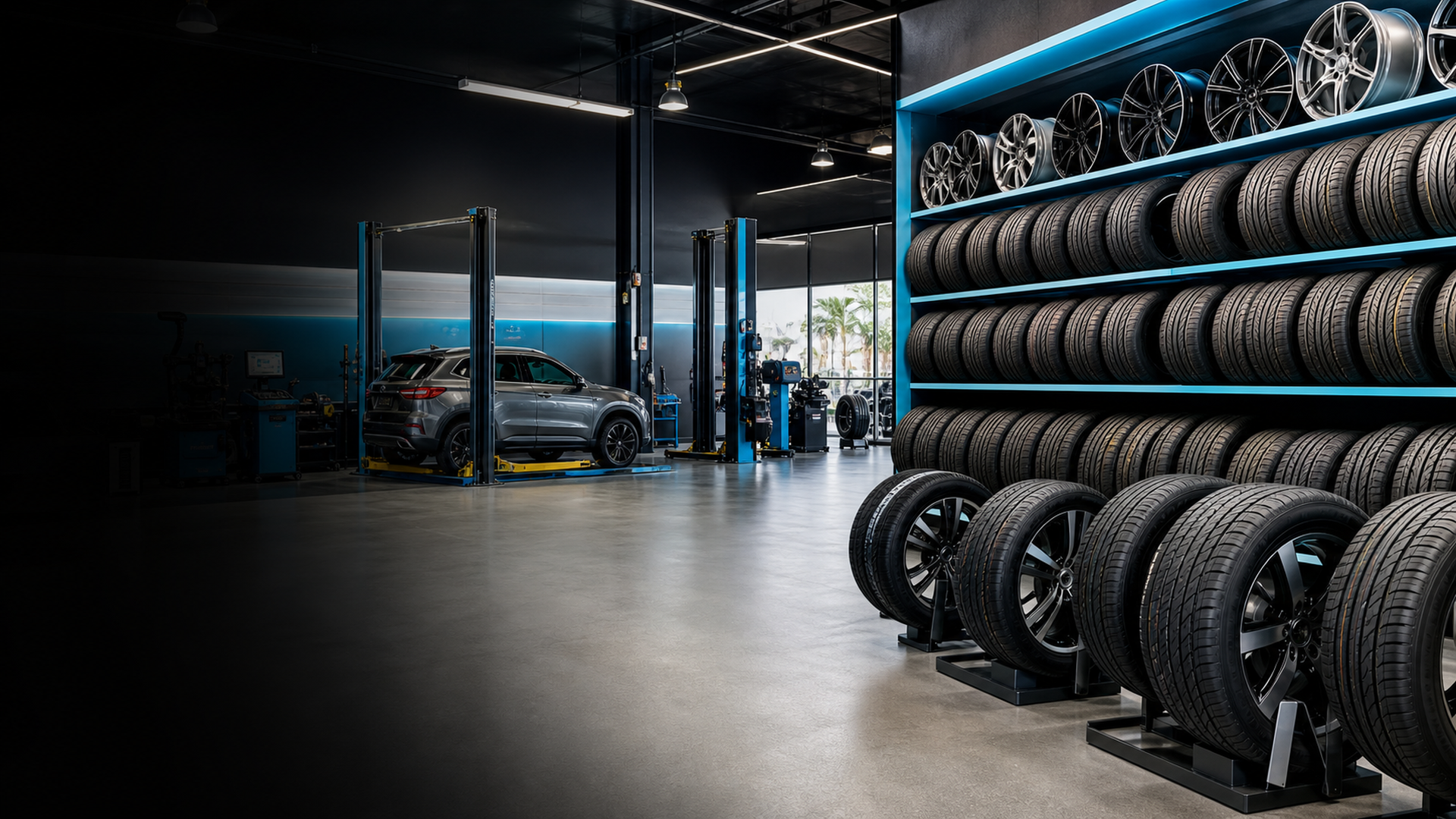 Tyre fitting, balancing, and alignment workshop in Dubai